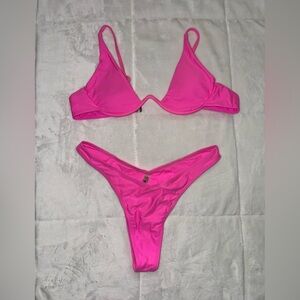 SHEIN Hot Pink Bikini Set